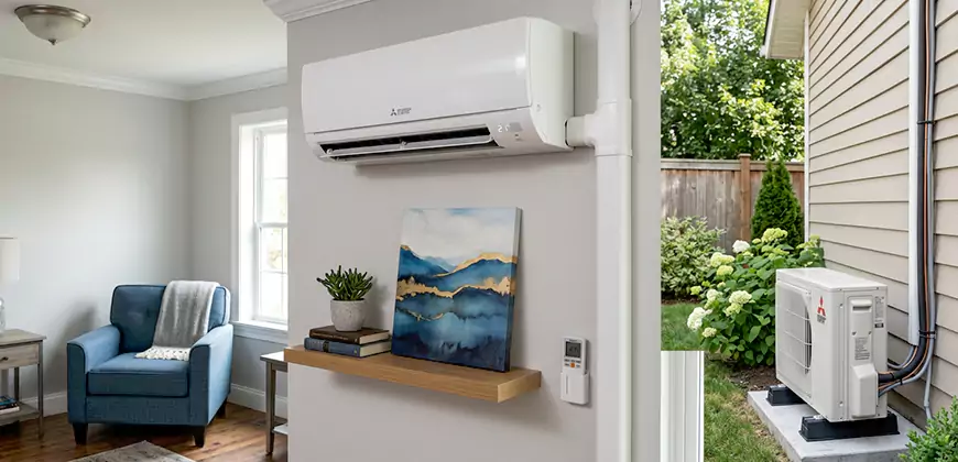 Wall Mounted Heat Pump Setup in Salinas